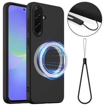 Coque Samsung Galaxy A36/A56 en Silicone Liquide - Compatible MagSafe - Noire