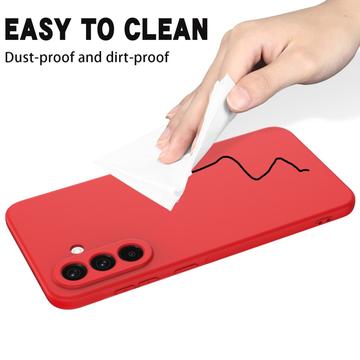 Coque Samsung Galaxy A36 en silicone liquide avec dragonne - Rouge