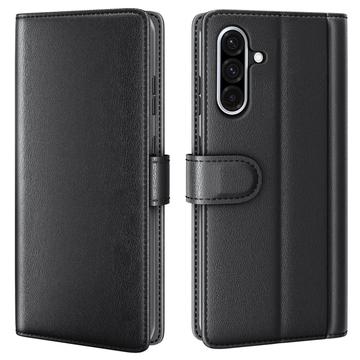 Étui Portefeuille Samsung Galaxy A36/A56 en Cuir avec Béquille - Noir