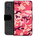 Étui Portefeuille Premium Samsung Galaxy A51 - Camouflage Rose
