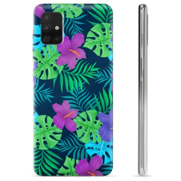 Coque Samsung Galaxy A51 en TPU - Fleurs Tropicales