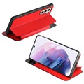 Étui à Rabat Samsung Galaxy A52 5G, Galaxy A52s Front Smart View - Rouge