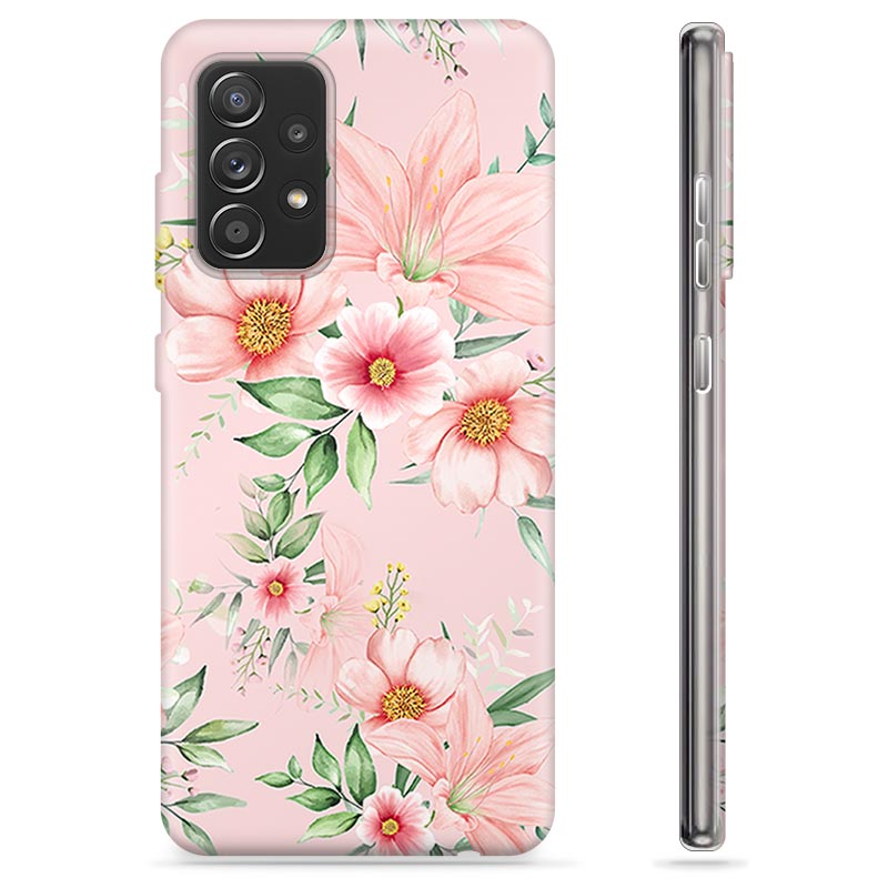 Coque Samsung Galaxy A52 5G, Galaxy A52s en TPU - Fleurs à L\'aquarelle