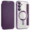Étui à rabat Samsung Galaxy A55 avec fente pour carte - Compatible MagSafe - Violet