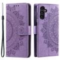Étui Portefeuille Samsung Galaxy A55 Mandala Série - Violet