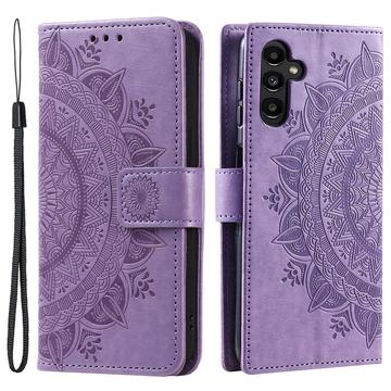 Étui Portefeuille Samsung Galaxy A55 Mandala Série - Violet