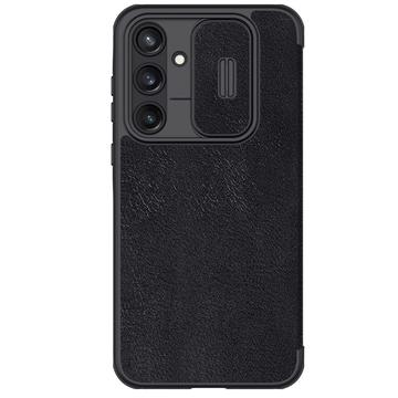 Étui à Rabat Samsung Galaxy A55 Nillkin Qin Pro - Noir