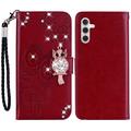 Etui Samsung Galaxy A55 Owl Rhinestone