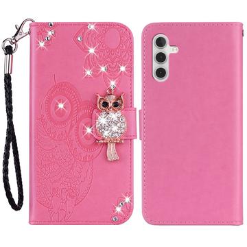 Etui Samsung Galaxy A55 Owl Rhinestone