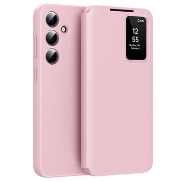 Étui à rabat Samsung Galaxy A55 Smart Clear View avec fente pour cartes