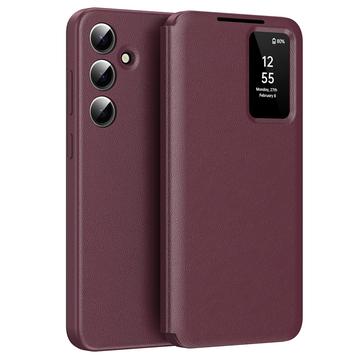 Étui à rabat Samsung Galaxy A55 Smart Clear View avec fente pour carte
