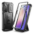 Samsung Galaxy A55 Tech-Protect Kevlar Cam+ Case - Protecteur d'écran, Protecteur d'appareil photo, Kickstand - Noir