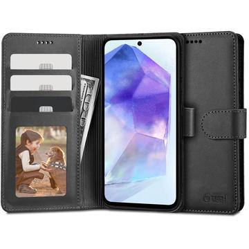 Étui Portefeuille Samsung Galaxy A55 avec Aimant et Support Tech-Protect