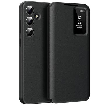Étui à rabat Samsung Galaxy A56 Smart Clear View avec fente pour carte - Noir