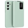 Étui à rabat Samsung Galaxy A56 Smart Clear View avec fente pour carte - Vert clair