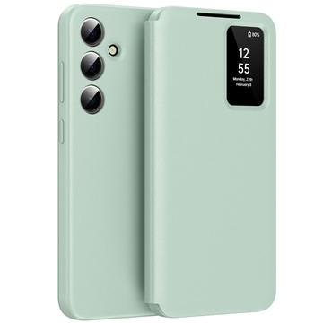 Étui à rabat Samsung Galaxy A56 Smart Clear View avec fente pour carte - Vert clair