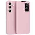 Étui à rabat Samsung Galaxy A56 Smart Clear View avec fente pour cartes - Rose