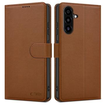 Étui Portefeuille Samsung Galaxy A56 avec Aimant et Support Tech-Protect - Marron