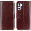 Etui portefeuille Samsung Galaxy A56 avec fermeture magnétique - Marron
