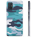 Coque Samsung Galaxy A71 en TPU - Camouflage Bleu