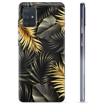 Coque Samsung Galaxy A71 en TPU - Feuilles Dorées