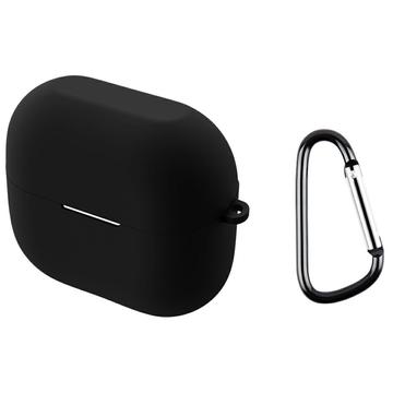Étui Samsung Galaxy Buds3 FE en Silicone avec Mousqueton - Noir