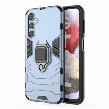 Coque Hybride Samsung Galaxy F34/M34 5G avec Support Bague - Bleue