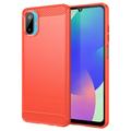 Coque Samsung Galaxy M06/F06 5G en TPU Brossé - Fibre de Carbone