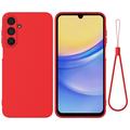 Coque Samsung Galaxy M16/F16 en silicone liquide avec dragonne