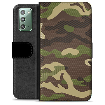 Étui Portefeuille Premium Samsung Galaxy Note20 - Camouflage
