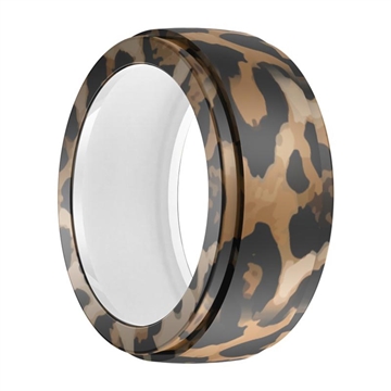 étui Samsung Galaxy Ring en silicone anti-rayures - Taille : 10/11/12/13 - Imprimé léopard