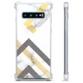 Coque Hybride Samsung Galaxy S10 - Marbre Abstrait