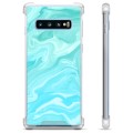 Coque Hybride Samsung Galaxy S10 - Marbre Bleu