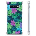 Coque Hybride Samsung Galaxy S10 - Fleurs Tropicales