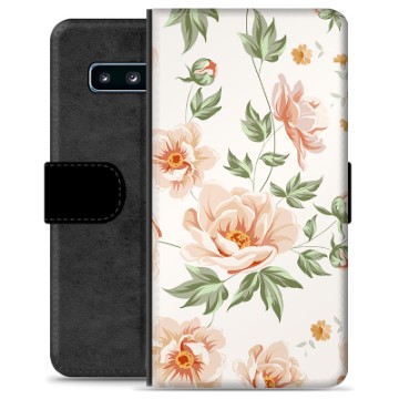 Étui Portefeuille Premium Samsung Galaxy S10 - Motif Floral