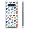 Coque Hybride Samsung Galaxy S10+ - Cœurs