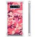 Coque Hybride Samsung Galaxy S10+ - Camouflage Rose