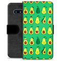 Étui Portefeuille Premium Samsung Galaxy S10+ - Avocado Pattern