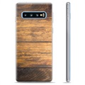 Coque Samsung Galaxy S10+ en TPU - Bois