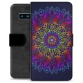 Étui Portefeuille Premium Samsung Galaxy S10 - Mandala Coloré