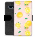 Étui Portefeuille Premium Samsung Galaxy S10 - Motif Citron