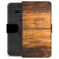 Étui Portefeuille Premium Samsung Galaxy S10 - Bois