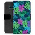 Étui Portefeuille Premium Samsung Galaxy S10e - Fleurs Tropicales