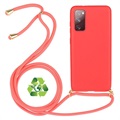 Coque Samsung Galaxy S20 FE avec Lanière Ligne Éco Saii - Rouge