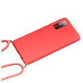 Coque Samsung Galaxy S20 FE avec Lanière Ligne Éco Saii - Rouge