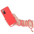 Coque Samsung Galaxy S20 FE avec Lanière Ligne Éco Saii - Rouge