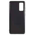 Coque en TPU pour Samsung Galaxy S20 FE - Fibre de Carbone - Noire