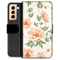 Étui Portefeuille Premium Samsung Galaxy S21+ 5G - Motif Floral