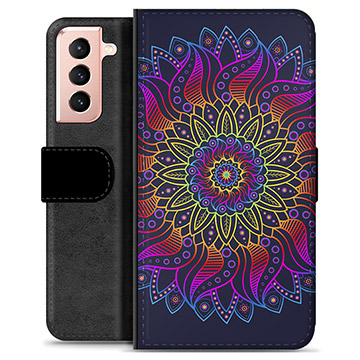 Étui Portefeuille Premium Samsung Galaxy S21 5G - Mandala Coloré