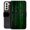 Étui Portefeuille Premium Samsung Galaxy S21 5G - Crypté